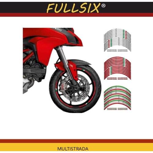 3 Color Motorcycle Parts Thick Edge Outer Rim Sticker Stripe Wheel Decals For DUCATI MULTISTRADA