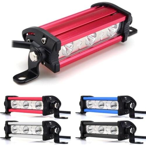 4inch 9W 3LED Work Light Bar Lamp For Motorcycle Boat SUV ATV Jeep DC12V Spot 4 Colors