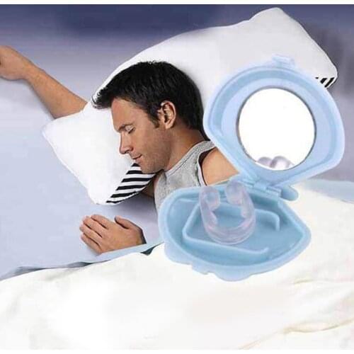 Anti Snore Stop Snoring Aid Apnea Guard Night Device With Case Snore-ceasing Equipment Silicone Nose Clip Sleep Tray Sleeping