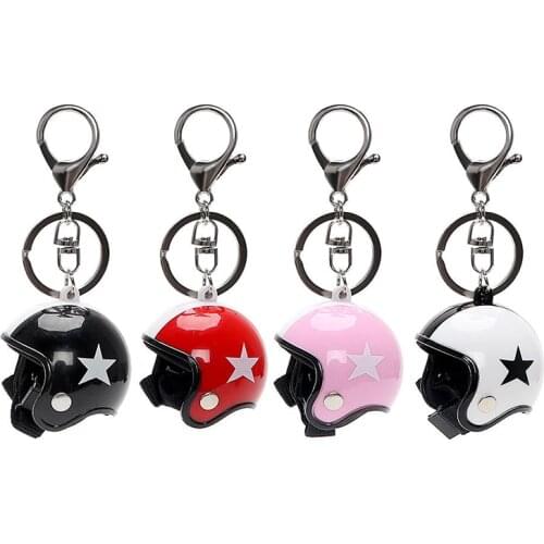 New Motorcycle Helmet Keychain Female Mens Hard Hat Heavy Metal Rock Car Keychain Bag Keychain Gift Jeep Key Kingdom Hearts
