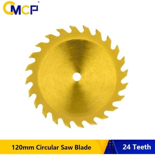 CMCP 120x1.8x9.5x24T Circular Saw Blade TiN Coated TCT Saw Blade Wood Cutting Disc Carbide Saw Blade For Wood