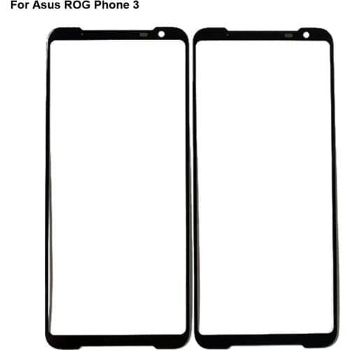 For Asus ROG Phone 3 ZS661KS Touch Screen Outer LCD Front Panel Screen Glass Lens Cover For ASUS ROG Phone3 Without Flex Cable