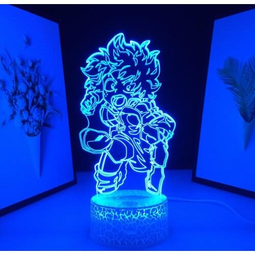 Midoriya Izuku My Hero Academia Figure Nightlight for Child Cool Birthday Gift Bedroom Decoration Lamp 3D LED Night Light