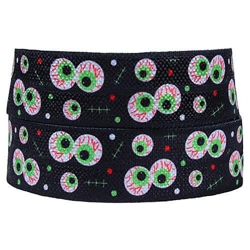 FLRA FOE(50 yards/lot) Free shipping monster printed Halloween for fold over elastic