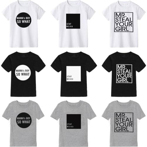 Boys T-shirt 2020 summer fashion T-shirt for a boy letter print cotton Short sleeve kids t shirt for girl tops Children clothes