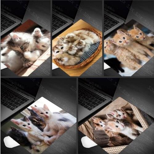 Yzuoan Cute Kitty Pop Mouse Pad Gamer Computer Pad Rubber Desk Keyboard Pad Large Promotion Small Size Gaming Durable Mouse Pad