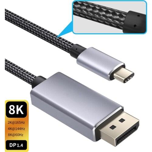 USB 4 cable Thunderbolt 3 USB C to Displayport 1.4 cable 8K 4K 144Hz 2K 165Hz USB 3.1 Type C to DP cable for macbook pro Dell