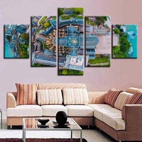 Mont Saint Michel Nature Landscape 5 Pieces Diamond Embroidery Full Square Round Diamond Painting Multi-Panel A1905