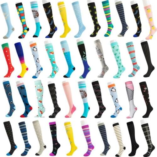 Compression Socks Marathon Running Sports Socks Men Women 30 Mmhg Knee High for Medical Edema Diabetes Varicose Veins