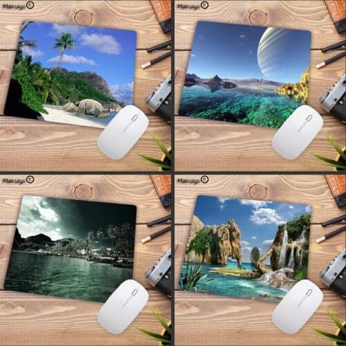 Mairuige Big Promotion Natural Scenery Lakeside Printed Mousepad for Decorate Desktop Table Creative Small Mouse Pad 180*220MM