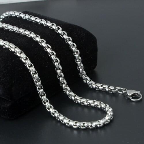 MDNEN Fashion Stainless Steel Pearl Titanium Steel Clavicle Chain Single Mens Necklace Accessories Gift Wholesale