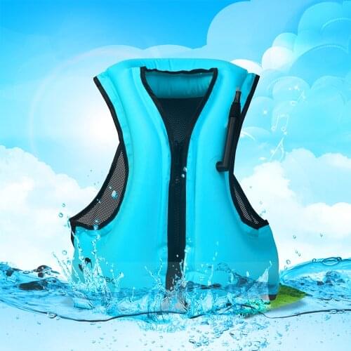 Adult Inflatable Swim Life Vest Life Jacket for Snorkeling Floating Device Swimming Drifting Surfing Water Sports Life Saving