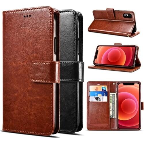Genuine Leather Wallet Case Cover For iPhone 12 Mini 11 Pro SE XS Max XR X 8 7 6 6S Plus 5 5S iPhone12 Mini Cases Flip Phone Bag