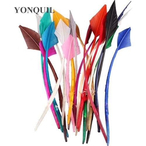 Natural 25-30CM Turkey Nest Forest Feather Scissors Pointed Dye DIY Craft Headdress Fitting Feather Hat Accessories 100pcs/lot