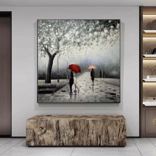 New Frameless Wall Painting Art Picture Hand Painted Modern Abstract Landscape Oil Painting On Canvas For Living Room Home Decor