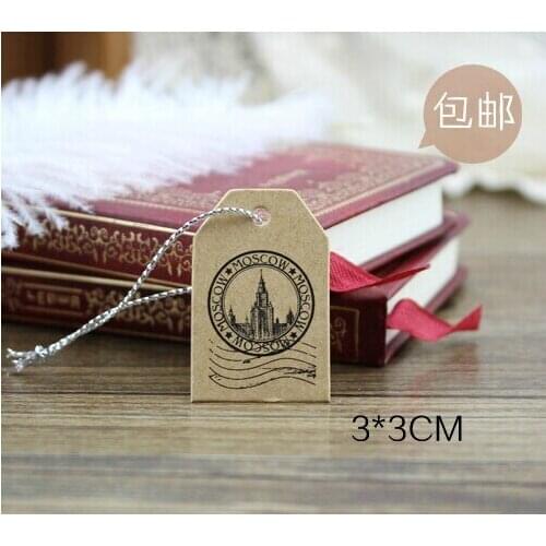 NEW Mini Tag! (String Included) Lovely Small Kraft Heart Gift Tag Retro Hang tag (Kraft paper) 500pcs/lot yxc060