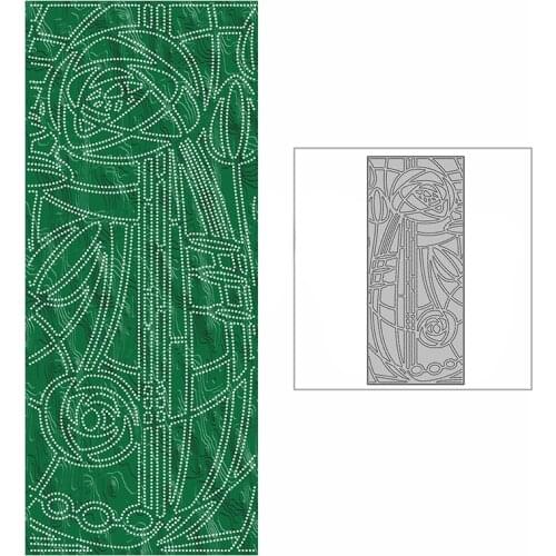 New Flowers Bud Stem Slim Background Plate Craft Embossing Mold 2021 Metal Cutting Dies for DIY Scrapbooking Album Card Making