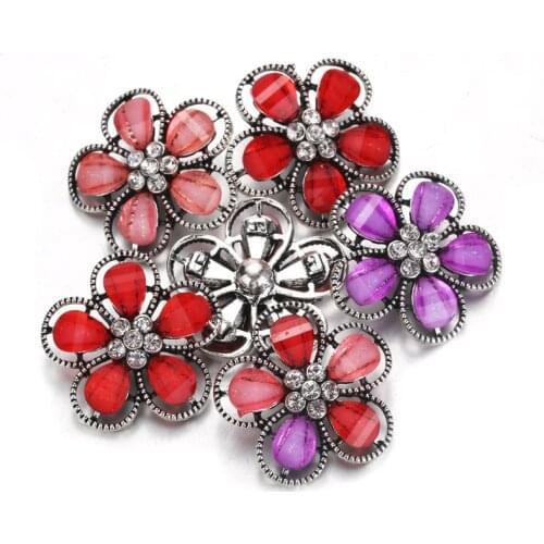 New Arrival 18-20mm Metal Snap Jewelry Flower Snap Button fit Boom Life Ginger Snap Bracelets Bangles snaps Women Jewelry