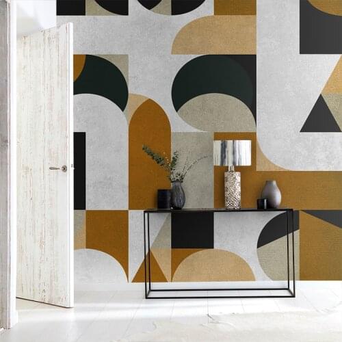 MASAR Modern geometric design custom mural porch restaurant sofa background wall paper creative wallpaper Geometric