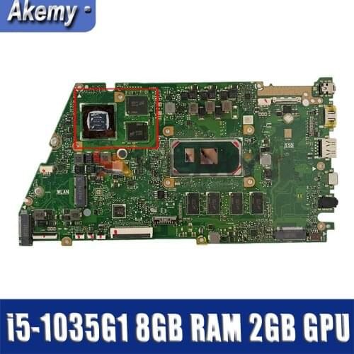 X521JQ original mainboard W/ i5-1035G1 8GB RAM 2GB GPU For ASUS X521 X521J X521JQ laptop motherboard mainboard tested full 100