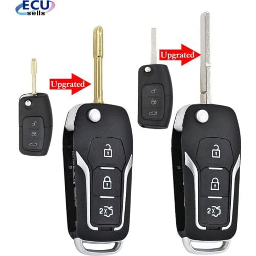 Flip Folding 3B Modified Filp Car Remote Key Shell For Ford C Max S Max Galaxy Focus Fiesta Ecosport Kuga Escape F021/ HU101