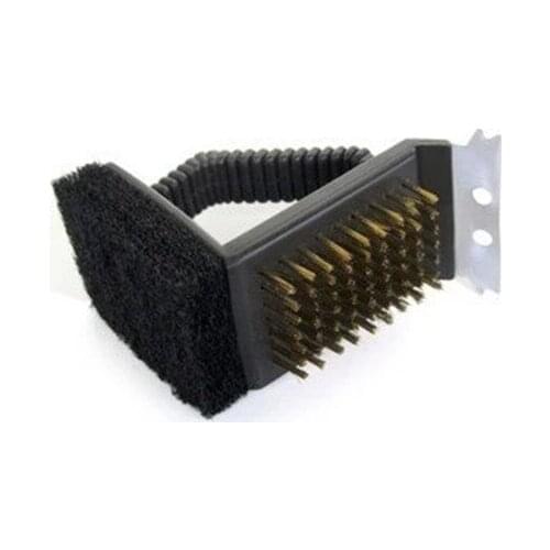 Oven Cleaning Brush Plastic Copper Brush Three-in-One Multi-Purpose Cleaning Brush Barbecue Tools