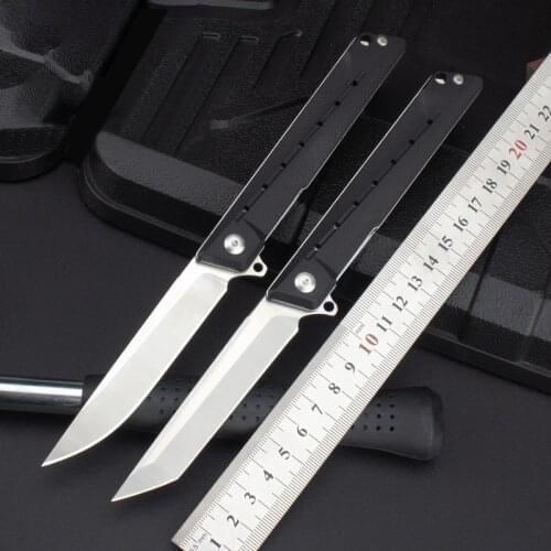 Pocket Folding Knife Durable Non-Slip G-10 Handle D2 Steel Blade Tactical Survival Knife Outdoor Hunting Knife EDC Multi Tool