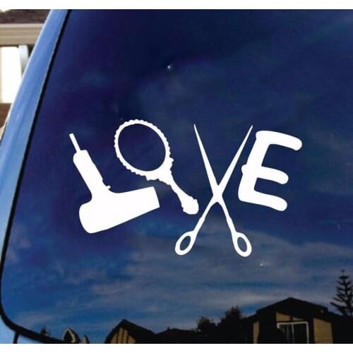 HAIR STYLIST HAIRDRESSER DRESSER SALON SCISSORS DECAL STICKER 23cm