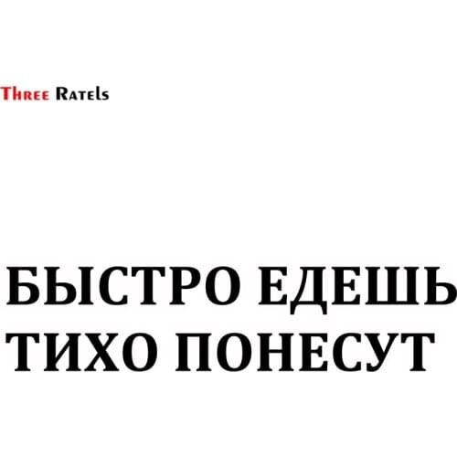 Three Ratels TZ-2001# 15x57.8cm You Go Fast And Quietly Arrive Vinyl Car Sticker Decal Auto Car Stickers