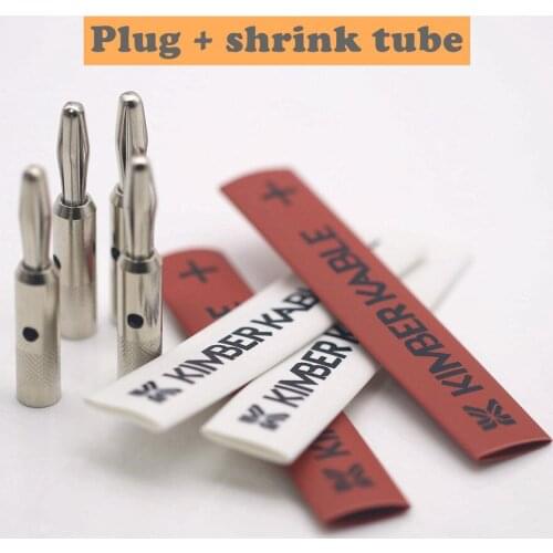 TONEKATE Rhodium-plated 4mm speaker speaker wire plug banana plug terminal welding banana plug + shrink tube