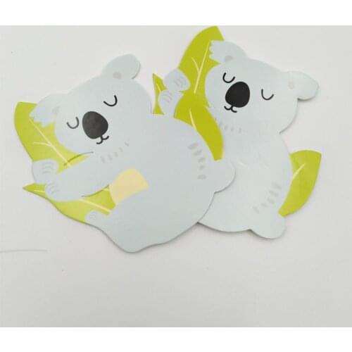 50pcs Cute Animal Blue Bear Candy Lollipop Decoration Card Wedding Supplies Birthday Party Decorations kids Candy Gift Party