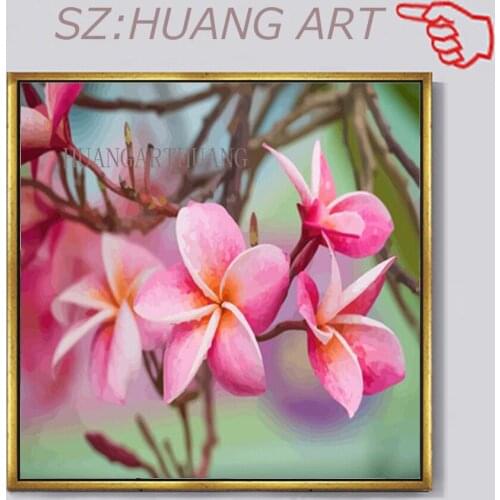 High quality of the original Flowers Handpainted Palette Knife Flower Oil Painting On Canvas For Living Room Home Decoration