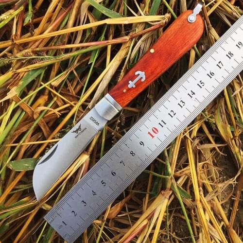 [Watchman W002] Folding Knife Blade Wood Handle Knives Camping Survival Hunting Pocket Knife Tactical Knife EDC Tools