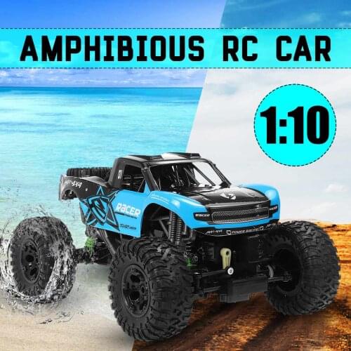 1:10 RC Car Boat Truck 2.4G Radio Control 4WD Off-road Electric Amphibious Vehicle Remote Control Car Gift Toys Children Boys