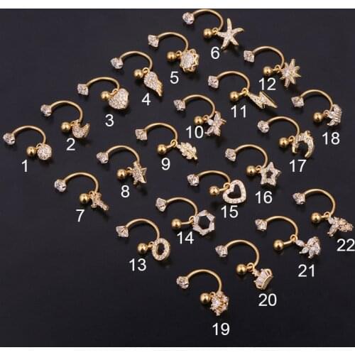 1Pc Dia 6mm Half Clip Hoop Earrings Tragus Hoops Helix Piercing Ear Cartilage Surgical Steel Septum Clickers Nose 2021 Trend