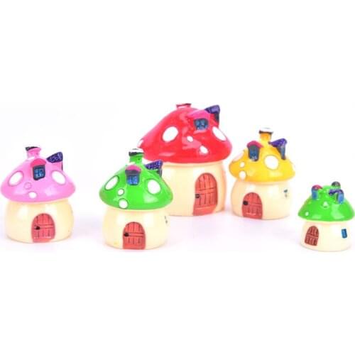 1Pcs Vintage Home Decor Artificial Micro Landscape Decoration Mushroom Miniature Decoration