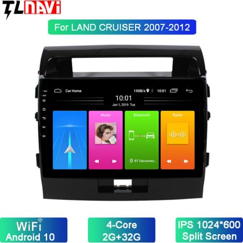 10.1 inch Android 10 Car DVD GPS for 1Toyota land cruiser 2007-2012 Navigation System Stereo Audio Radio Video Bluetooth