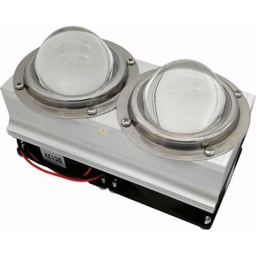 100W 200W High Power LED Heatsink cooling with fans 57mm /44mm / 67mm Lens +Reflector Bracket