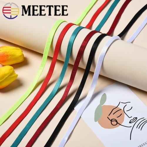 50Meters 8mm Nylon Elastic Bands Underwear Bra Shoulder Strap Elasticity Belt Ribbon Webbing DIY Sewing Garment Accessories