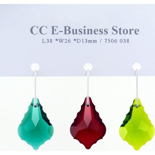 33Pcs/lot 30mm Crystal Maple leaf shape Suncatcher Chandelier Prism Parts Clear Hanging Pendant Home Wedding Party Window Xmas D