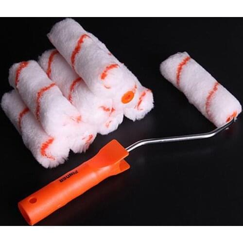 4 Inch Decoration Tool Brush Wall Small Roller Brush Polyester Paint Roller Brush Set