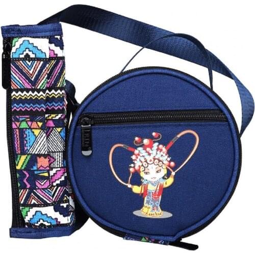 5.5Inch Drum Bag Drama Girl Pattern Dual Purpose Portable Snare Drum Shoulder Bag for Ethereal Drum