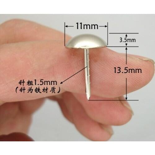 A3 Decorative Pure copper foam nail Antique Chinese furniture sofa ancient nail bubble nail drum head nail rivet door 11mm*17mm