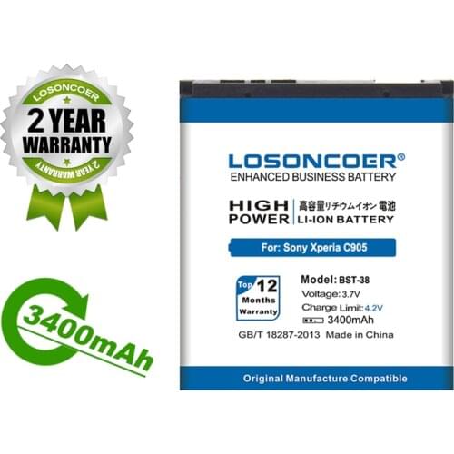 BST-38 3300mAh Battery For SONY ERICSSON C510 C902 C905a K770 K770i K580 K850i K858 R300 R306 S312 S500 T658 W580 W580i W980