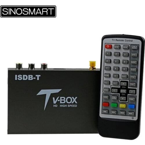 Free shipping Car Digital TV Box External ISDB-T TV Box 1 Seg for Brazil/Chile/Peru South American Countries