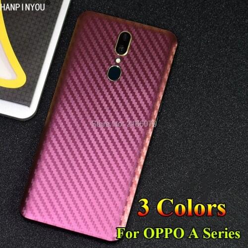 For OPPO A9 A9X A7 A7X A5 A3 3D Gradient Carbon Fiber Back Cover Rear Decal Skin Phone Protective Sticker Film Protector Guard