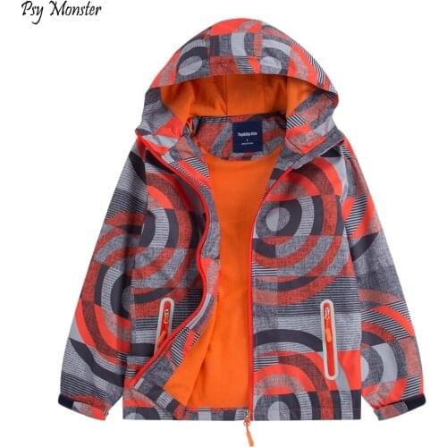 Children Sports Windbreaker Outerwear Polar Fleece Coats Kids Clothes Waterproof Windbreaker Boys Girls Jackets 2018 Autumn Tops