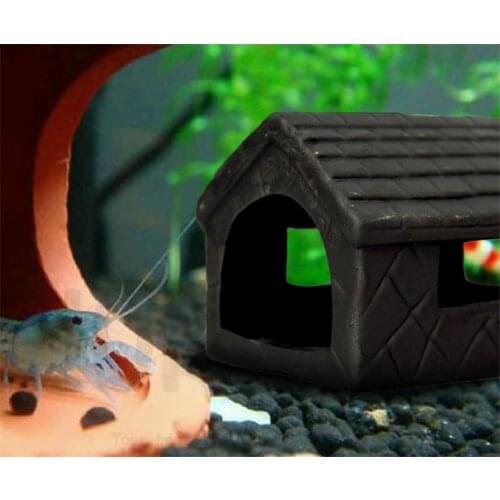 HONGYI 1 piece aquarium shrimp house dodge house breeding tank house shape purple sand nest landscaping chic safe and non-toxic
