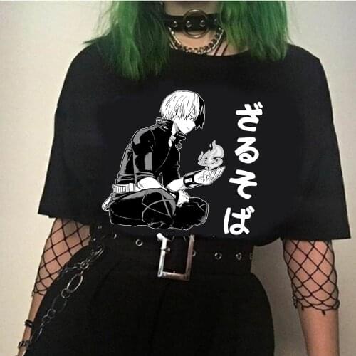 Funny Japan Anime My Hero Academia Todoroki T Shirt Men Unisex Streetwear T-shirt Casual Short Sleeve Tshirt Homme