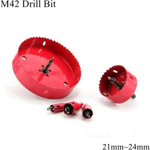 21mm 22mm 22.5mm 23mm 24mm M42 Drill Bit Set Bi Metal Wood Hole Saws Opener Bimetallic HSS Cutter Aluminum Iron Stainless Steel
